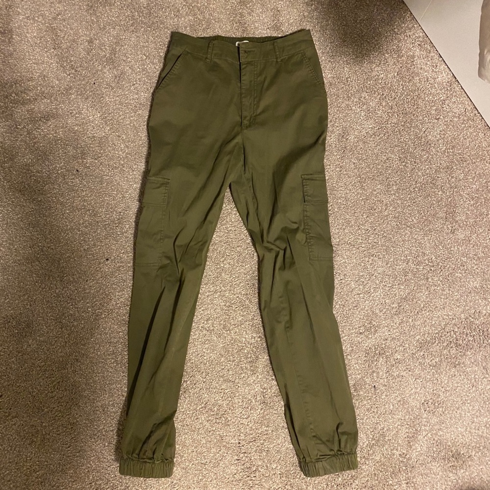 Garage army green cargo joggers